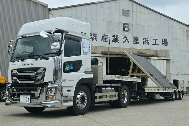 自社輸送部門による製品の納入